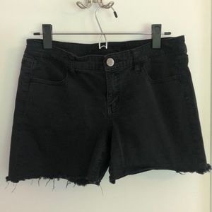 American Eagle Black Denim Cutoff Shorts